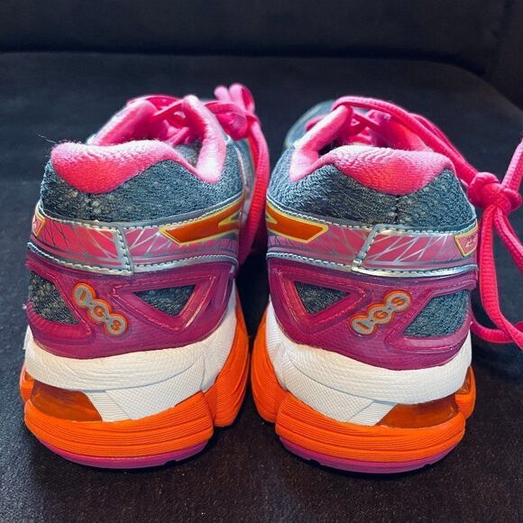 RARE ASICS GEL KAYANO 20 Grey Yellow Pink Orange Womens 7 MEDIUM 38 EUR - Picture 6 of 13